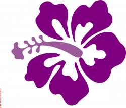 Purple Hibiscus Flower Clipart