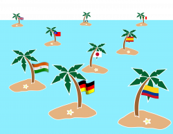 Clipart - Islands: many islands and many languages