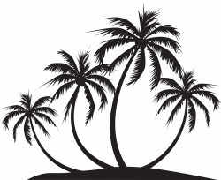Palm Island Silhouette PNG Clip Art - Best WEB Clipart