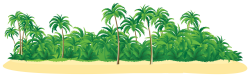 Summer Tropical Island with Palm Trees PNG Clip Art Image | Clip Art ...