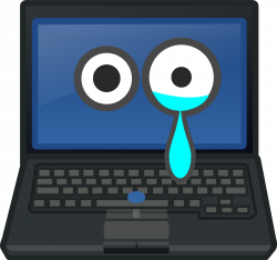 Clipart - Laptop Crying Eye Contact