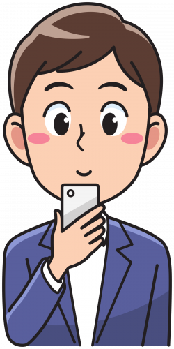 Clipart - Man using a smartphone