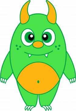 Silly Green Monster Clipart