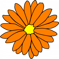 Orange Flower Clip Art at Clker.com - vector clip art online ...