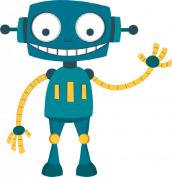 Clipart - Happy Robot