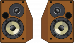 Clipart - Pair of wooden speakers