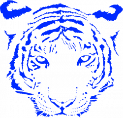 Blue Tiger Clip Art at Clker.com - vector clip art online, royalty ...