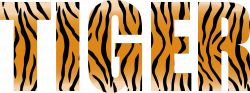 Clipart - Tiger Typography