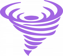 Purple Tornado Cartoon Clipart