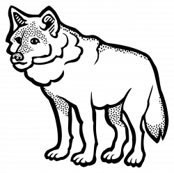 Clipart - wolf - lineart