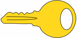Clipart - Simple gold key