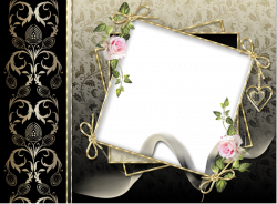 Transparent Elegant Black Gold PNG Photo Frame | Gallery ...