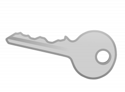 Basic Grey Key - Rooweb Clipart