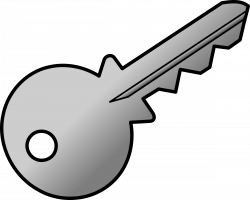 Clipart - grey-shaded key
