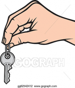 Vector Art - Hand holding key. Clipart Drawing gg62542412 ...