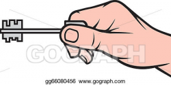 EPS Vector - Hand holding key . Stock Clipart Illustration ...