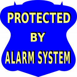 Clipart - Protected by Alarm system sign 2