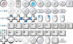 Clipart - Wii buttons, mouse buttons, keyboard keys
