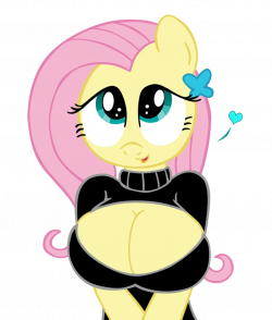 Fluttershy Sexy Sweater by Hendro107 | Keyhole Turtleneck | Know ...