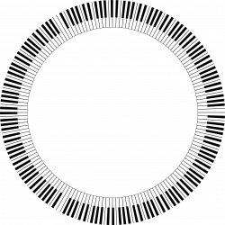 Clipart - Piano Keys Circle Large