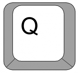 Clipart: Computer Keyboard keys - Letter Q key