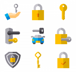 7 key lock icon packs - Vector icon packs - SVG, PSD, PNG, EPS ...