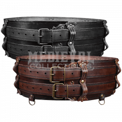 Luthor Leather Double Belt - MY100583 by Medieval Collectibles