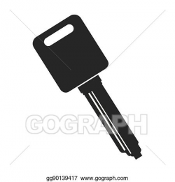 Vector Clipart - Car key square. Vector Illustration ...