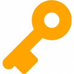 Orange key 6 icon - Free orange key icons