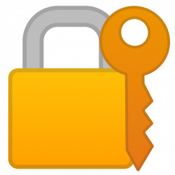 Locked with key Icon | Noto Emoji Objects Iconset | Google