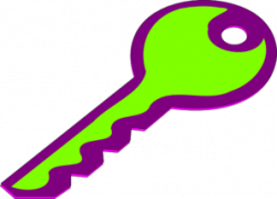 Green And Purple Single Key Clip Art at Clker.com - vector ...