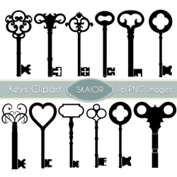 Key Clipart Vintage Skeleton Key Clip Art Steampunk Antique ...