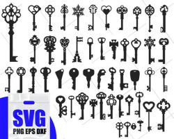 Vintage Keys svg, Antique Keys svg, lock and key, lock svg ...