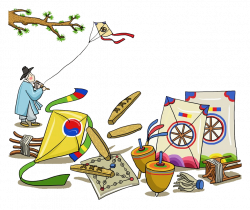 Korea Tradition Clip art - Kite-flying kids 1024*864 transprent Png ...