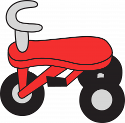 Little Red Tricycle Clipart - Free Clip Art