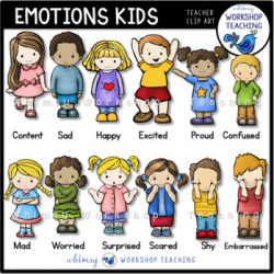 Emotions Kids Clip Art Set