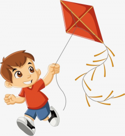 Children Playing Outside | Vector | Kite, Cartoon, Cartoon ...