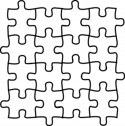 Puzzle Pieces Coloring Page - Free Clip Art