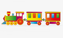Vector Cartoon Little Toy Train, Cartoon Clipart, Train ...