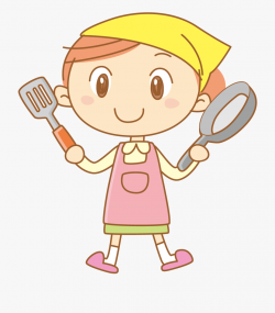 Cute Little Boy Kitchen - Cooking Girl Cartoon Chef Cute ...