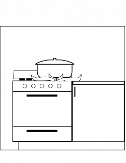 clipartist.net » Clip Art » food pot on stove stove w pot SVG