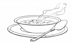 Bowl Of Stew Black And White Clipart - Clipart Kid | Coloring Pages ...
