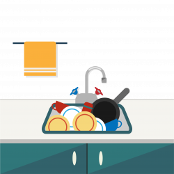 Towel Sink Kitchen Cartoon - Cartoon kitchen sink Scene 2084*2084 ...