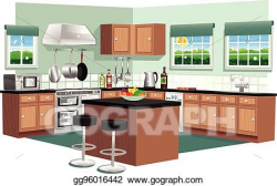 EPS Illustration - Modern kitchen. eps. Vector Clipart ...