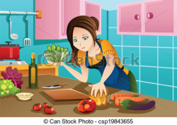 Mother cooking in the kitchen clipart 14 » Clipart Station