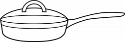 Frying Pan Coloring Page - Free Clip Art