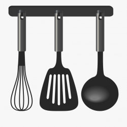 Black Kitchen Tool Set Png Clipart - Cooking Tools Clipart ...