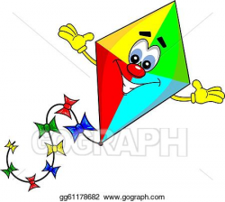 Vector Art - A cartoon kite. EPS clipart gg61178682 - GoGraph