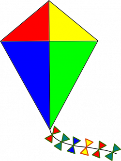 OnlineLabels Clip Art - Colorful Kite