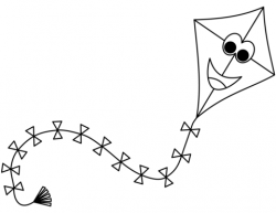 Happy Cartoon Kite coloring page | Free Printable Coloring Pages